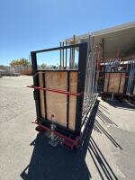 12 Slot Window Panel Storage Rolling Cart - 2