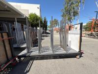 12 Slot Window Panel Storage Rolling Cart - 4