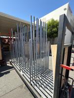 12 Slot Window Panel Storage Rolling Cart - 3