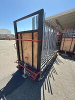 12 Slot Window Panel Storage Rolling Cart - 5