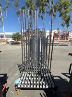 12 Slot Window Panel Storage Rolling Cart - 2