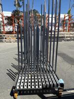 12 Slot Window Panel Storage Rolling Cart - 2