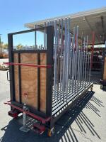12 Slot Window Panel Storage Rolling Cart - 6