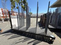 12 Slot Window Panel Storage Rolling Cart