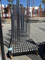 12 Slot Window Panel Storage Rolling Cart - 2