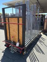 12 Slot Window Panel Storage Rolling Cart - 5