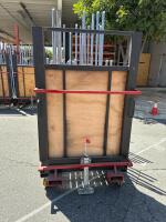 12 Slot Window Panel Storage Rolling Cart - 4