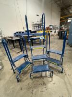Lot of (3) Ballymore Industrial Rolling Step Ladders &ndash; 2-Step and 3-Step Lot
