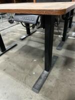 (3) Electric Height Adjustable Standing Desks with Wooden Tops - 2