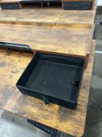 (3) Electric Height Adjustable Standing Desks with Wooden Tops - 4