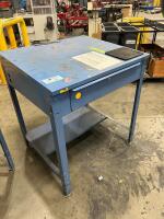 Lot of (7) Global industrial Metal Shop single drawer work stations - 2