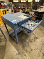Lot of (7) Global industrial Metal Shop single drawer work stations - 3