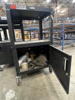(4) Luxor Rolling AV/Utility Carts with Cabinets - 4