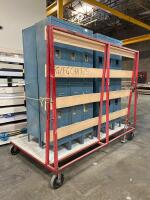 (3) lockers 6 Drawer - Industrial Steel Lockers with Heavy-Duty Window Transport Cart