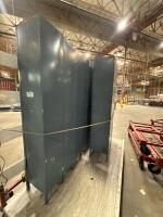 (3) lockers 6 Drawer - Industrial Steel Lockers with Heavy-Duty Window Transport Cart - 2