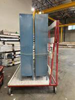 (3) lockers 6 Drawer - Industrial Steel Lockers with Heavy-Duty Window Transport Cart - 3