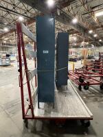(3) lockers 6 Drawer - Industrial Steel Lockers with Heavy-Duty Window Transport Cart - 4