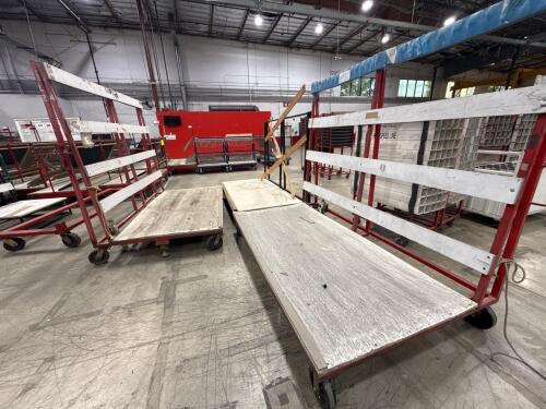 Lot of (3) Rolling Parts Carts