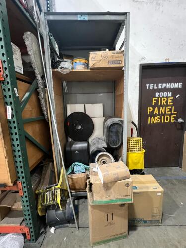 Lot of Touchless Towel Dispensers / racking / assorted cleaning products