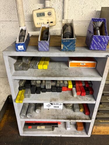Wooden Shelf With Assorted HSS and Carbide Tooling