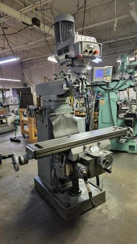 Acer Variable-Speed Vertical Knee Mill with Acu-Rite DRO and Toshiba VFD
