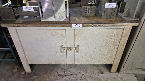 Steel Shop Cabinet with Assorted Setup Blocks, Parallels and Fixture Hardware