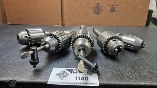 Assorted Keyed Drill Chucks On Taper Shanks