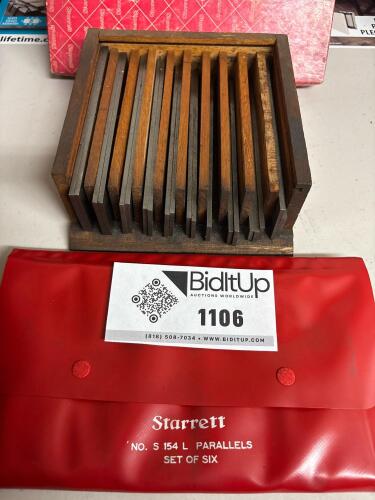 Assorted Machinist Parallels With Starrett S154L Set