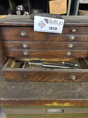 Machinist Wooden Chest With Contents
