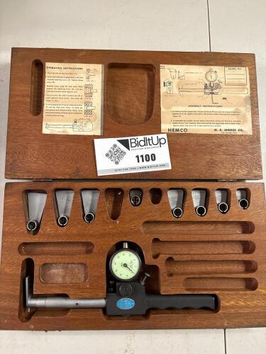 Hemco Dial Bore Gage Set In Wood Case