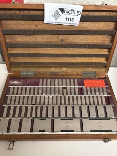Webber Crolox Gage Block Set In Wooden Case