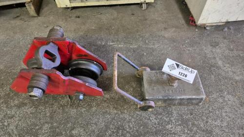 Adjustable I-Beam Push Trolley And Detroit Lifting Magnet