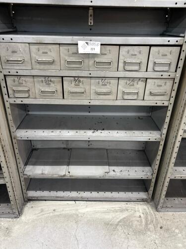 Steel Storage Cabinets With Assorted Shop Contents