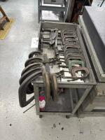 Lot of Assorted C-clamps and Cart - 2
