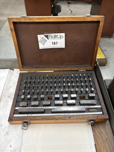 Precision Gage Block Set In Wooden Case