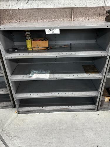 Steel Storage Cabinets With Assorted Shop Contents