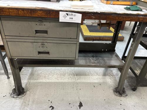 Shop Table With Assorted Contents