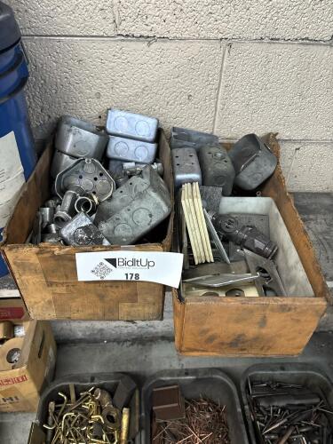 Lot of Assorted Metal Gang Boxes
