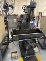 Bridgeport Vertical Head Custom Dual-Spindle Drilling/Tapping Fixture with Linear Slide and Coolant Pan