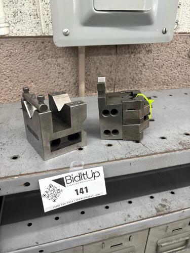Precision Toolmaker Fixture Blocks With V-Groove Jaws