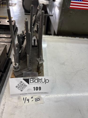 Workholding Stud And Nut Assortment On Racks