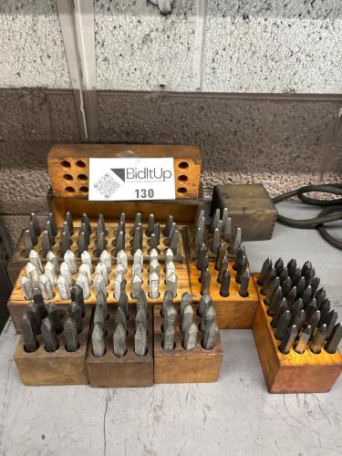 Steel Letter And Number Stamp Sets In Wooden Index Blocks