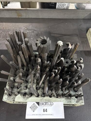 Lot of Assorted Reamers and Drills With Stand