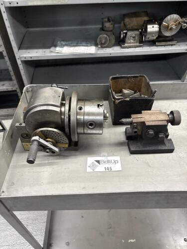 Vertex Machinery Works Dividing Head With 3-Jaw Chuck, Index Plates, And Tailstock