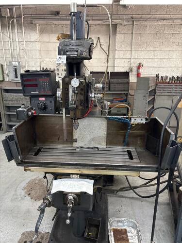 Bridgeport Series I J-Head Vertical Mill, Anilam MiniWizard DRO, Power Feed and Coolant System