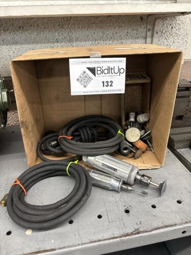 Dotco Pneumatic Die Grinders With Air Hoses And Abrasives