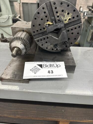 Manual Indexing Fixture With Perforated Faceplate And Tailstock On Base