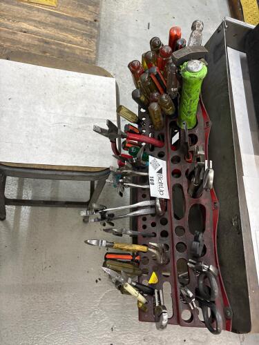 Assorted Hand Tools With Steel Organizer