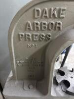Dake No. 1 Arbor Press On Pedestal - 2