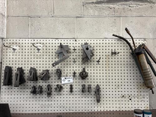 Assorted Strap/Toe Clamps, Step Blocks, T-Slot Studs & Nuts, Fixture Brackets, and Small Angle Brackets